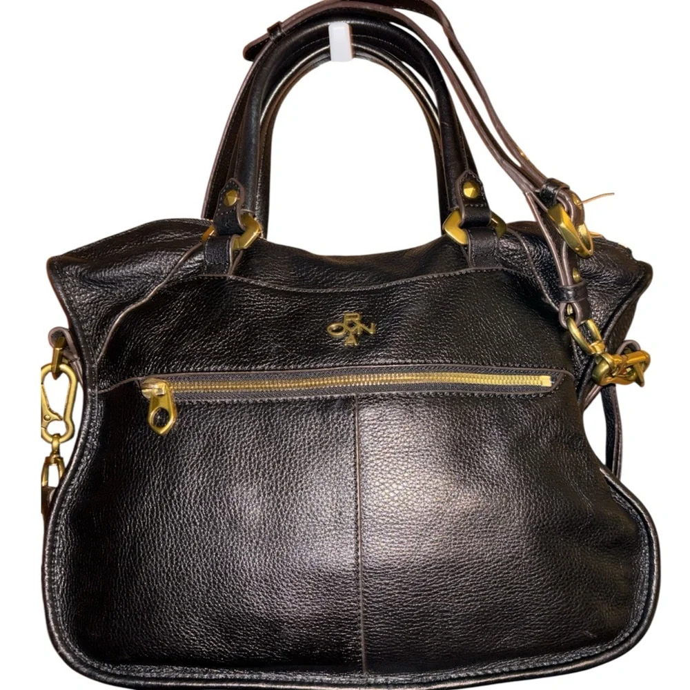 orYANY Sarah Leather Bag with Gold Accents - Picture 1 of 17
